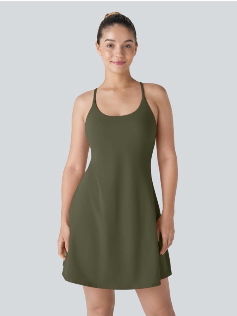 HALARA SoftlyZero Plush Backless Active Dress-Longer Length- Easy-Peezy Edition